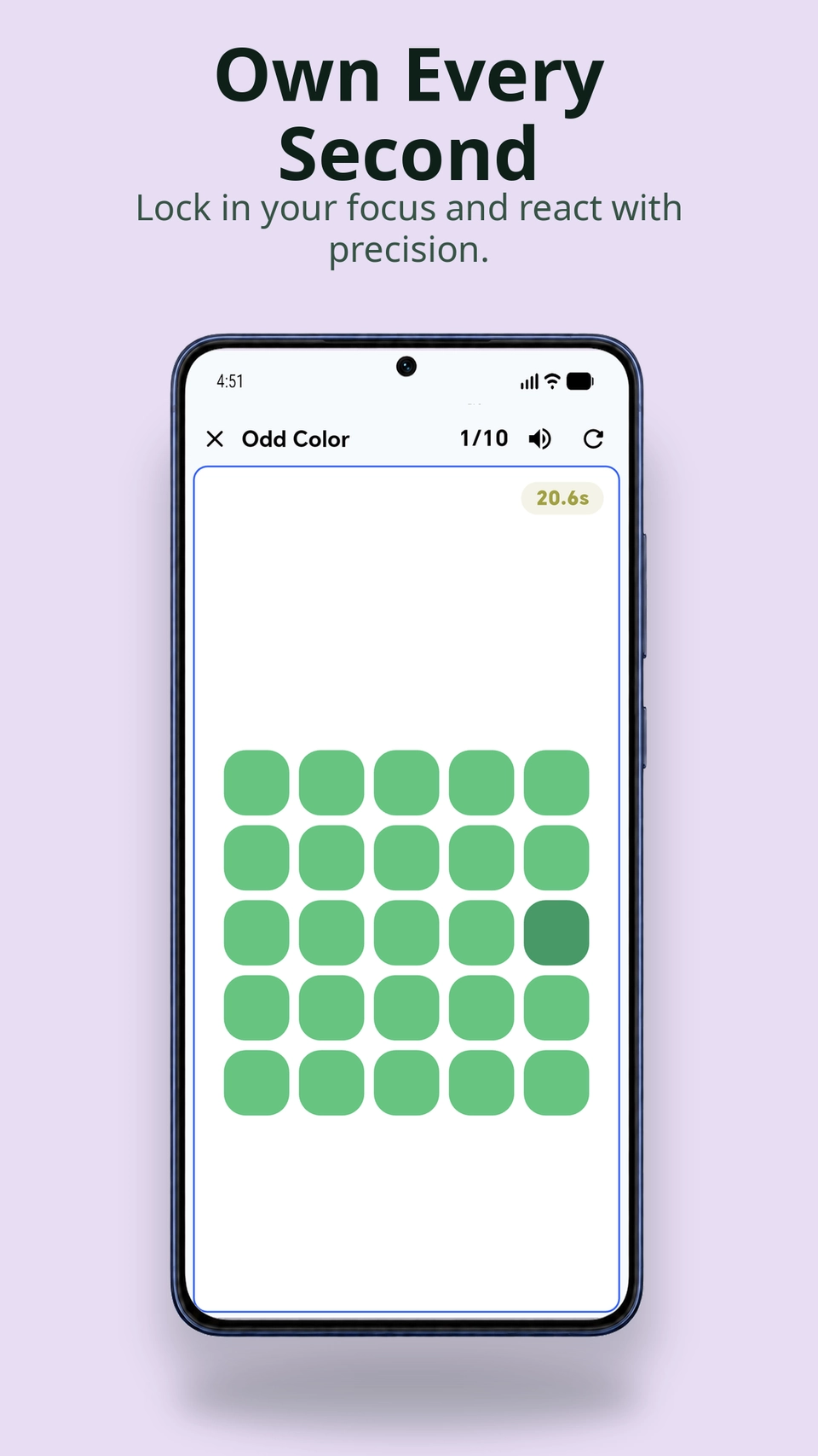 Mind Clash Odd Color grid with one differently colored tile