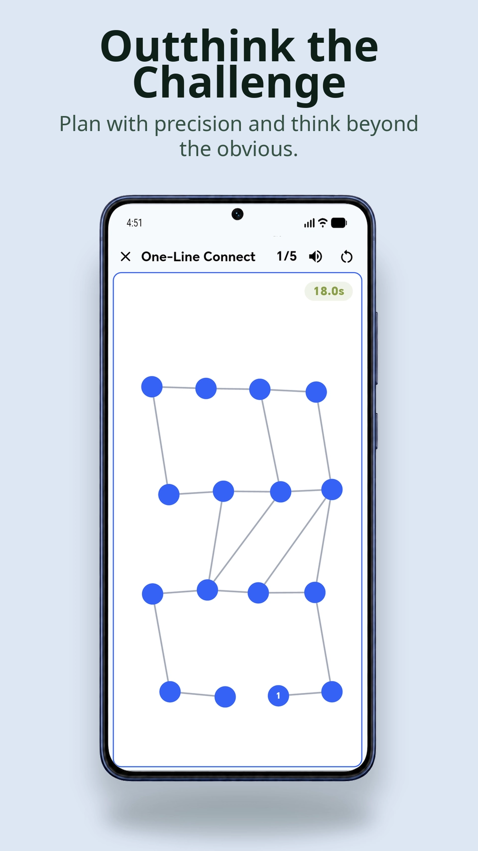 Mind Clash One-Line Connect path and numbered starting point